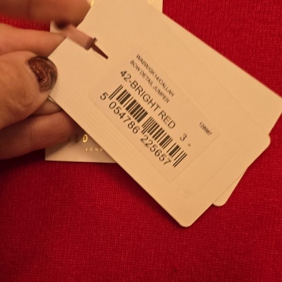 Ted Baker London Vibrant Red Sweater with Bow Accent - Picture 3 of 5